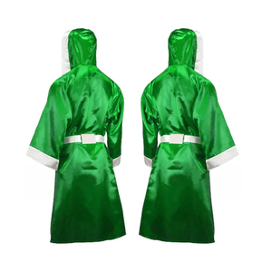 Robe de boxe en satin de haute qualité, robe d'arts martiaux, robe de compétition, vêtements d'arts martiaux, robe de boxe à capuche, tenue de combat - Product Image 3