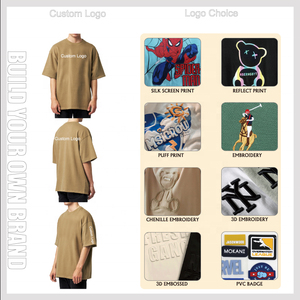 Camiseta de algodón grueso de alta calidad con diseño nuevo, personalizada, de corte holgado, estilo streetwear, para hombre. - Product Image 2