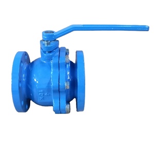 VALVULA DE BOLA DE HIERRO FUNDIDO DIN PN16 GG25 PALANCA DE EXTREMO DE BRIDA <span class=keywords><strong>OP</strong></span> SS304 VALVULA DE BOLA ASIENTO DE PTFE - Product Image 1
