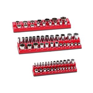 Set Organizzatore per Bussole Magnetiche con Etichette Trasparenti per Bussole SAE da 1/4", 3/8", 1/2" - 3 Pezzi - Product Image 1