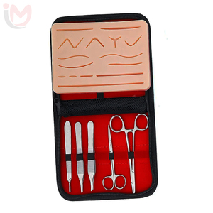 Kit d'entraînement à la suture avec coussin d'entraînement en silicone et instruments en acier inoxydable pour étudiants en médecine - Product Image 5