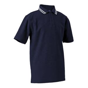 Venta directa de fábrica, Polo de cuello en contraste para hombre, camiseta de rugby de manga corta suave transpirable de algodón con logotipo personalizado impreso para hombre - Product Image 5
