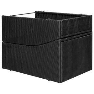 <b>Sunlounger</b> Reclining Sun Lounger Black Pe <b>Rattan</b> Outdoor Furniture Patio Modern Contemporary Cushion Included Manual Tilting - Product Image 4