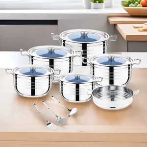 Durable Stainless Steel Cooking Pot Nonstick Soup Pan Stockpot with Lid Large Capacity Heat Resistant Kitchen <b>Cookware</b> - Product Image 1