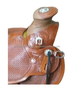 Selle Western en cuir véritable faite à la main Ranch Wade ensemble de selles Western Dressage selles pour chevaux cavalier Portable - Product Image 6