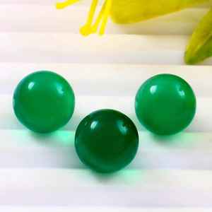 Lot en gros de 10 mm de boules rondes lisses en onyx vert naturel, sphères de cristal de guérison, pierres précieuses en vrac pour la fabrication de bijoux - Product Image 1