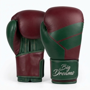 Guantes de Boxeo Personalizados Big Dreams, Unisex, de Cuero, con Cierre de Velcro, Estampado en Lámina Azul y Blanca, Correa de Muñeca Ajustable - Product Image 4