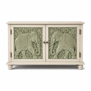 High on Demand <b>Rustic</b> Elephant Pattern Wooden Storage <b>Cabinet</b> for Living Room Bedroom Available at Factory Price - Product Image 3