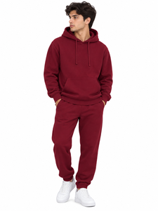 Sweat à capuche classique pour homme avec cordon de serrage réglable, poche kangourou avant, manches longues et poignets côtelés - Product Image 4