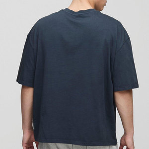 Camiseta Blanca Ligera de Algodón 100% a Precio Económico para Hombre, con Hombros Caídos, Logotipo Personalizado, Secado Rápido y Transpirable - Product Image 2