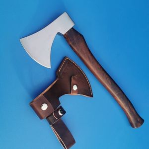Bushcraft Carbon Steel Hatchet Hand <b>Axe</b> with Wooden Handle Compact Camping Tool for Outdoor <b>Wood</b> Cutting Hiking and Garden Tasks - Product Image 6