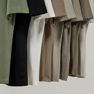 T-shirt Homme Oversize à Manches Courtes Col Rond 100% Coton Jersey Couleur Unie Coupe Boxy Décontractée - Product Image 4