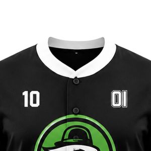 Camiseta de Béisbol Negra y Verde – Camiseta Deportiva Personalizada con Paneles en Contraste, Uniforme Deportivo Transpirable para Equipos - Product Image 2
