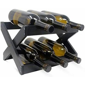 Estante para Vino Rectangular de Madera Sheesham Marrón, para 6 Botellas, Hecho a Mano, Estilo Moderno de Mediados de Siglo, Montaje en Pared, Ecológico y Duradero - Product Image 2