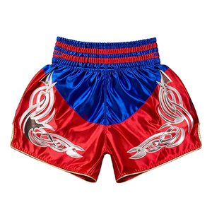 Nuevos pantalones cortos de Muay Thai personalizados, pantalones cortos de boxeo con aberturas laterales, de satén, transpirables, de secado rápido, unisex, para entrenamiento de adultos. - Product Image 1