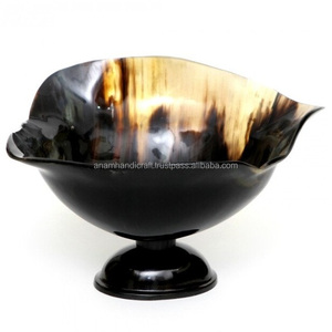 Ensemble de bols de service en corne naturelle d'agate de marque de haute qualité bols de rasage ronds polis fabriqués à la main pour la maison hôtel Restaurant Koi - Product Image 1