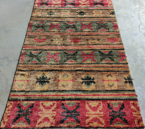 Tapis en jute naturel avec motif Ikat, tapis décoratif tissé à la main pour salon, chambre à coucher, décoration intérieure - Product Image 3