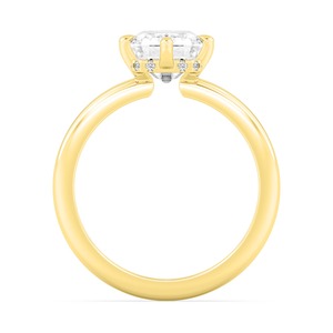 Bague de fiançailles Visionary Ronde et Émeraude en Or Rose 10K avec Diamant de Laboratoire 3.08 ctw, Bijoux de Mariage de Luxe Moderne de Créateur - Product Image 6