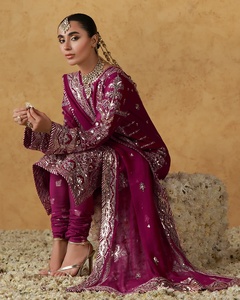 WS International 615 - Impresionante Salwar Kameez Maxi de Colores para Mujer, Material de Viscosa para Fiestas y Bodas - Product Image 6
