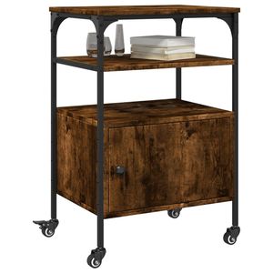 Supporto per stampante in legno ingegnerizzato a 3 livelli in rovere affumicato 19.7 mobili da soggiorno "x 15.7" x 29.9" - Product Image 5