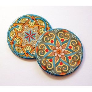 MDF Printed Luxury Finish Coasters <b>Scratch</b>-Resistant Enamel Coated Table Protection for Home Kitchen Dining Coffee Mats <b>Pads</b> - Product Image 3