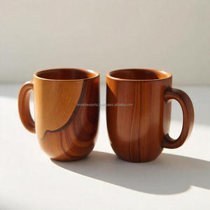 Handmade Wooden Cup and Mug <b>Set</b> Premium Eco-Friendly Natural Design Ideal for Coffee <b>Tea</b> and Everyday Drinkware Use - Product Image 2