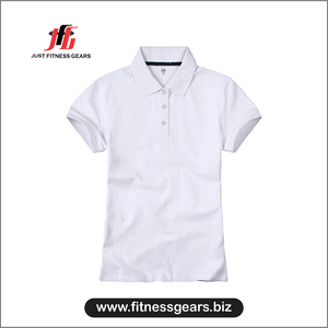 T-shirt d'été décontracté à manches courtes pour femme, coupe ajustée, col chemise, respirant, séchage rapide, en polyester/coton - Product Image 2