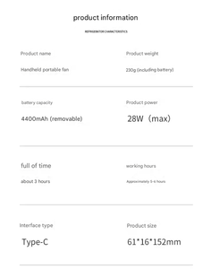 Ventilador de Mano Gongtian F30B Storm - Product Image 6