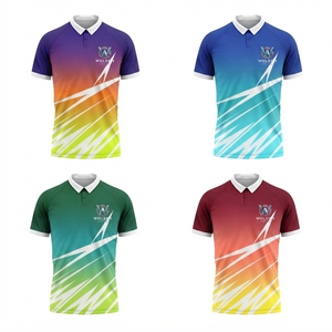 Wholesale Silk Screen Printing Custom Logo Front <b>Turtleneck</b> Short Sleeve <b>Men's</b> 100% Polyester Athletic Wear Lightweight - Product Image 4