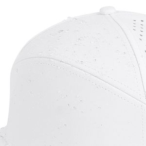 Casquette de baseball blanche à 6 panneaux unisexe ajustée en maille unie décontractée printemps-été pour adulte respirante et imperméable - Product Image 3