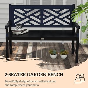 Panca da Giardino Tranquility in Legno Nero da 110 cm per un Uso Tranquillo nel Patio - Product Image 5