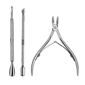 Professional Advanced Manicurist <b>Nail</b> <b>Tools</b> Kit Stainless Steel Curved Blade Cuticle Nippers <b>Nail</b> Cuticle Pushers Scissors - Product Image 6