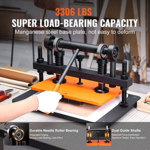 Fustellatrice Manuale 14.2 x 10.2 con Piastra per Goffratura, Corsa di Pressione 0.47, Doppio Albero Guida per Taglio Pelle, Taglio a Doppia Guida - Product Image 3