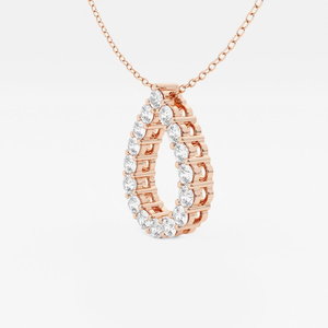 Colgante de Diamante Cultivado en Laboratorio, Corte Redondo, 1 Quilate, con Cadena Ajustable, Joyería Elegante y Brillante, Regalo para Mujer - Product Image 3