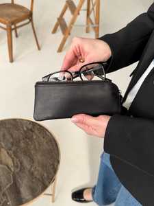 Genuine Leather Optical <b>Case</b> Soft Interior <b>Sunglasses</b> Protector Wholesale Custom Leather Goods LGC-0020 - Product Image 4