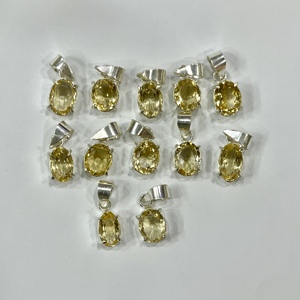 Pendentif en citrine jaune naturelle, pierre précieuse ovale facettée, collier en cristal, bijoux bohèmes faits à la main, pierre de guérison, Noël - Product Image 6