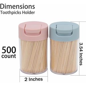 1000 Stuzzicadenti in Bambù con 2 Dispenser Riutilizzabili, Robusti, Lisci, Igienici, Dispenser per Stuzzicadenti - Product Image 2