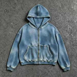 Sudadera con Capucha Oversize para Hombre, Estilo Vintage, Color Liso, Casual, de Algodón French Terry, Corte Regular, para Otoño - Product Image 1