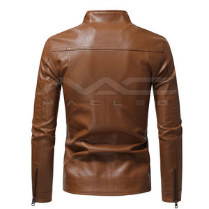 High Quality Genuine Leather <b>Jacket</b> <b>For</b> <b>Men</b> Long Sleeve Button Closure <b>Smart</b> Casual Outerwear Winter Clothing - Product Image 2