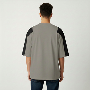 Camiseta de Algodón 100% Tejida, Ecológica y Transpirable, con Logotipo Personalizado OEM, Talla Grande, Corte Holgado para Hombre, Estampado Personalizado, Estilo Hip Hop - Product Image 3