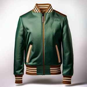 Veste de basket-ball pour femmes et hommes, personnalisable avec logo, 100 % polyester, style varsity, en vente en ligne. - Product Image 2