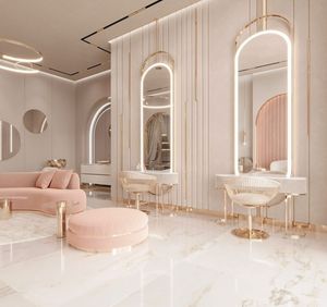 Diseño <span class=keywords><strong>Interior</strong></span> Moderno y Personalizado para Salón de Uñas con Mostrador de Exhibición de Esmaltes con Iluminación LED y Muebles de Madera, Solución Completa para Tiendas - Product Image 4