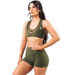 Soutien-gorge de sport en maille à bretelles pour femme – Confortable, respirant et extensible pour le yoga, la gym et l'entraînement – Vêtements de sport pour femme - Product Image 3