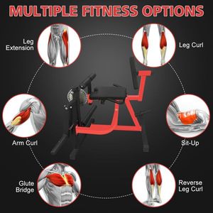 Macchina Regolabile per Estensione e Flessione Gambe, Attrezzo Multifunzionale per Allenamento Parte Inferiore del Corpo, Trainer per Cosce - Product Image 2