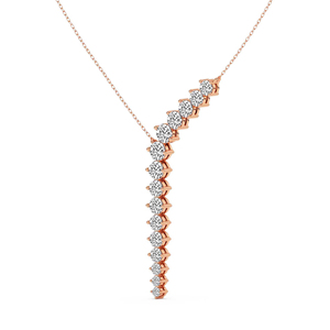 Collier pendentif cascade en or blanc 10k/12k/14k/18k fait main par un designer, avec diamant de laboratoire (3 CT) Tw. Pour femmes et filles - Product Image 5