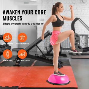 Palla da Yoga/Allenamento da 23 Pollici con Capacità di 300 kg, in ABS e PVC, con Fasce di Resistenza, per Allenamento Stabilità ed Esercizi, di F - Product Image 2