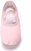 Zapatillas de Ballet Profesionales de Piel Genuina Premium con Suela Partida de Lona Suave, Elásticas y Cómodas para Entrenamiento y Recitales de Danza para Mujer