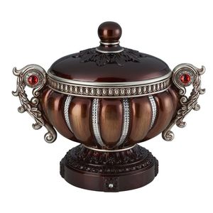 Scatola Portagioie Decorativa in Bronzo Rossastro da 29 cm con Dettagli in Argento per Conservazione - Product Image 1