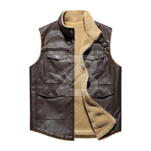 Colección Otoño Invierno, Chaleco Cálido para Hombre, Grueso y Afelpado, Cómodo, Transpirable, Moderno y Versátil, Chaquetas de Cuero de Caballo - Product Image 3