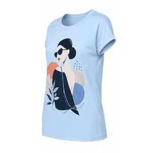 Camiseta Gráfica Estampada Personalizada para Mujer, Camiseta Casual de Moda, Cuello Redondo de Algodón Suave, Manga Corta, Estilo Urbano, Fabricante Mayorista - Product Image 2